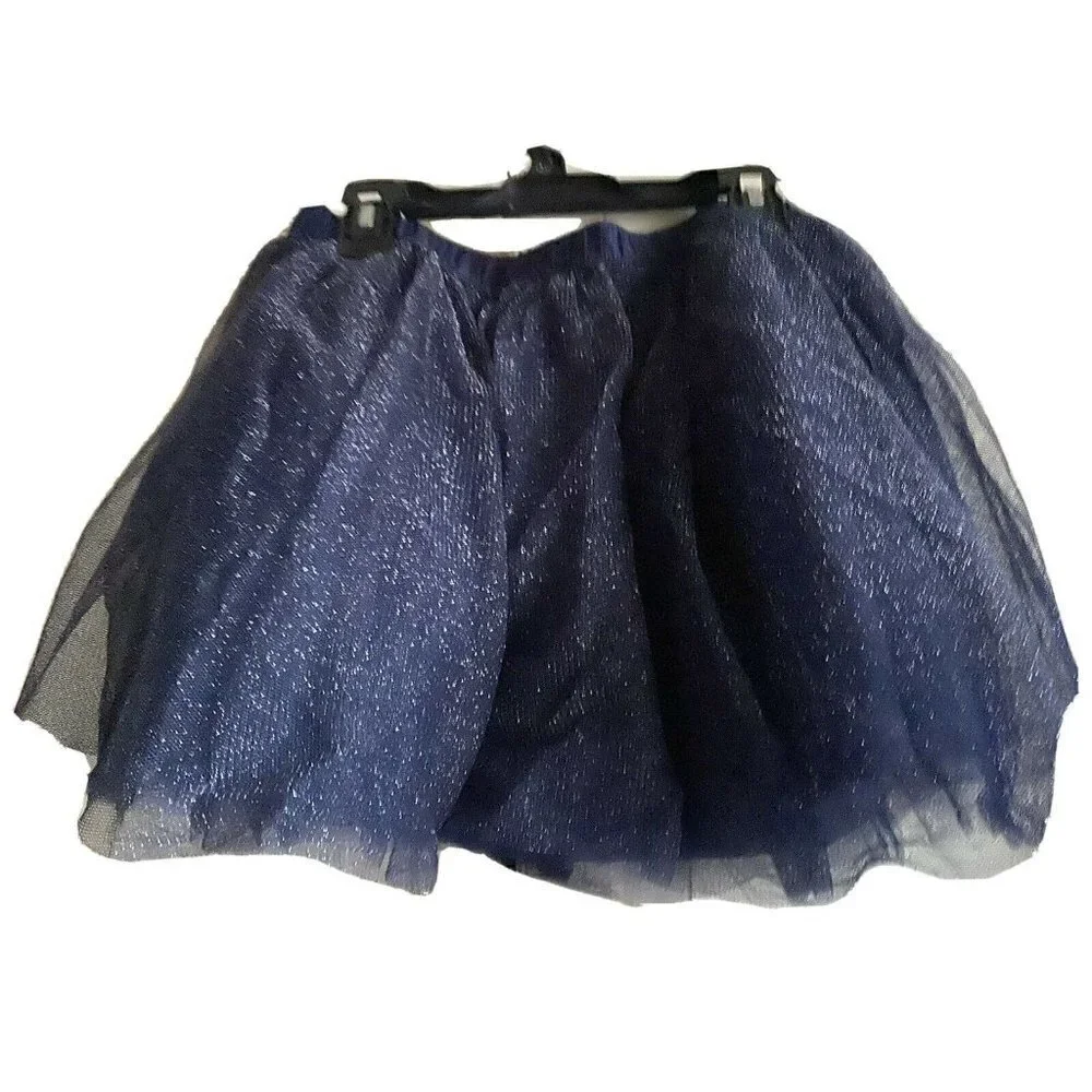 Gymboree NWOT Navy Blue Shimmery Tulle Tutu Sz 10